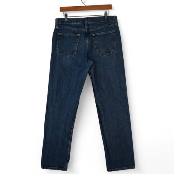 Old Navy Jeans Mens 33x32 Original Straight Leg Blue Dark Wash Denim Cotton - Picture 2 of 9